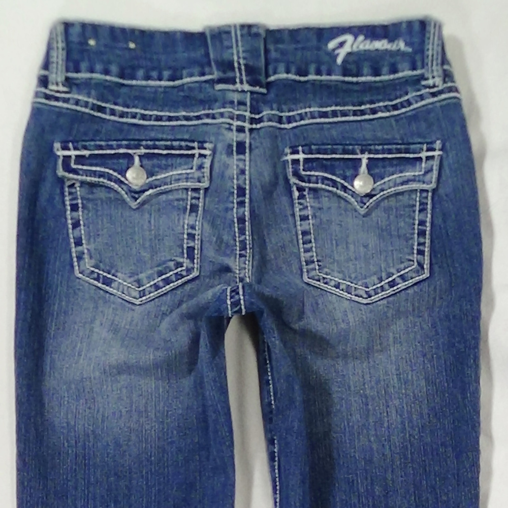 BUBBLEGUM FLAVOR JEANS (SZ 8P) MED BLUE WASH